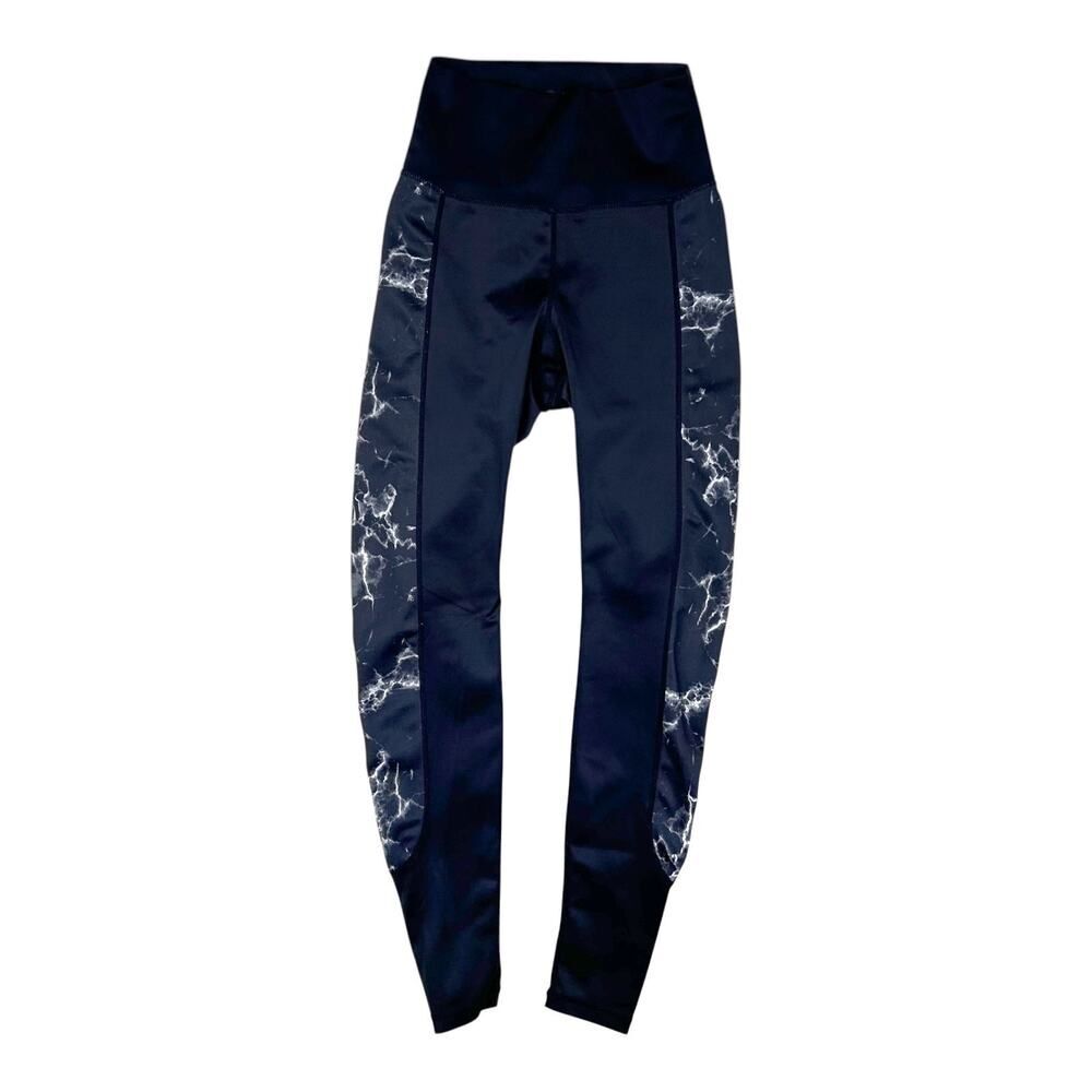 Buffbunny Mila Leggings Women’s Small Black Marble High Rise Gym Activewear